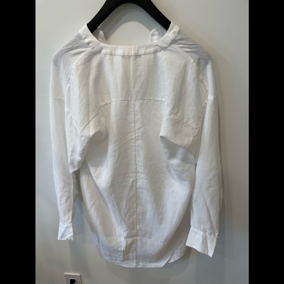 2022 spring Marissa Webb pax linen henley tunic Dress with obi belt - Picture 5 of 14